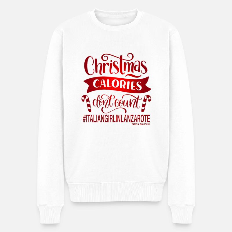 CALORIES DE NOËL - Pull Premium bio Homme - blanc