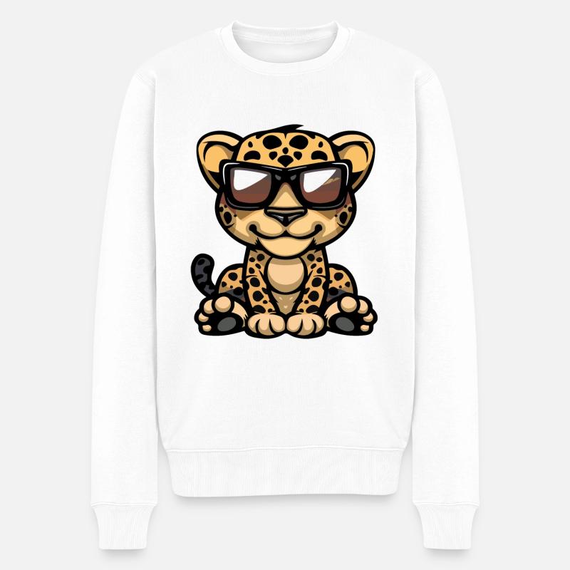 Léopard - Pull Premium bio Homme - blanc