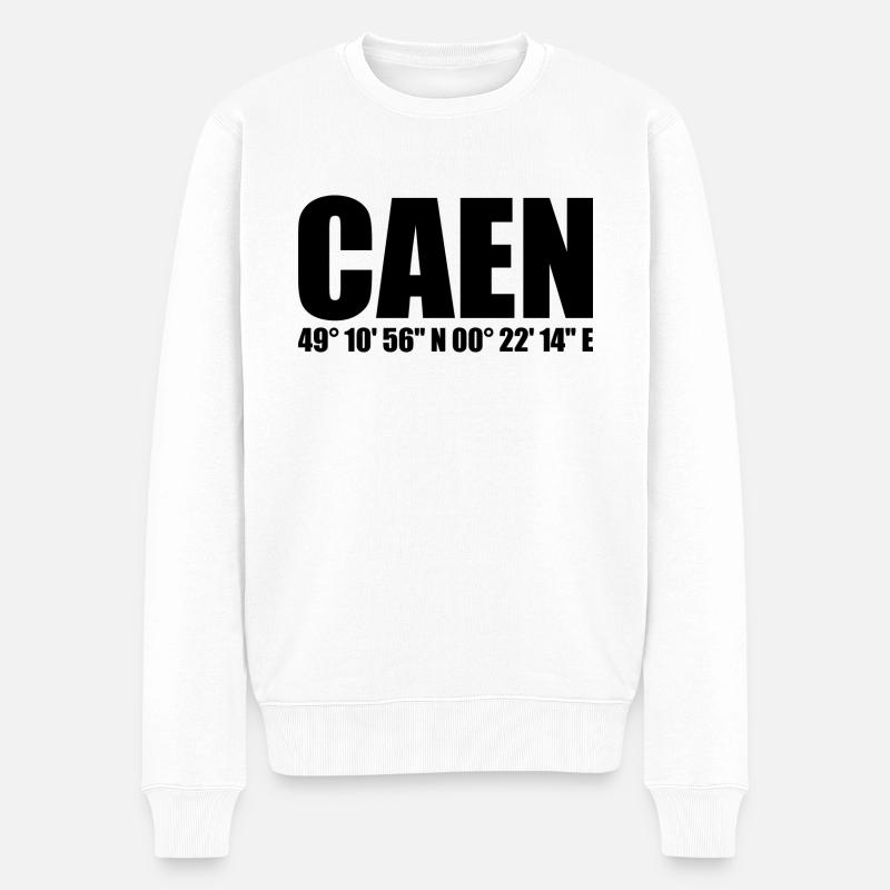 Caen Coordinates - Men's Premium Organic Jumper - white