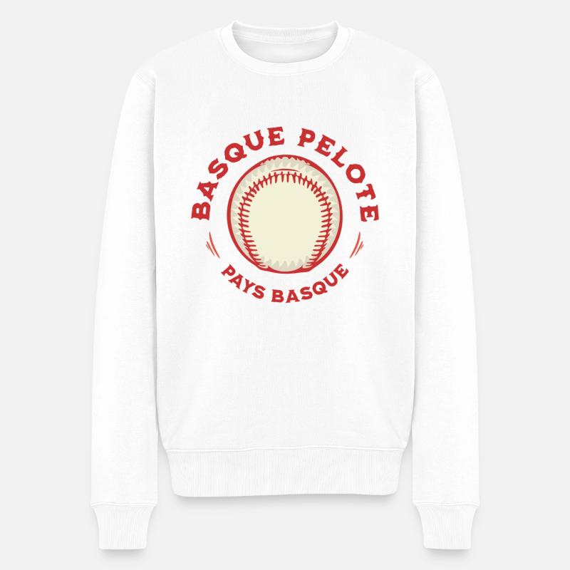 Pays Basque Pelote - Männer Premium Bio Pullover - Weiß