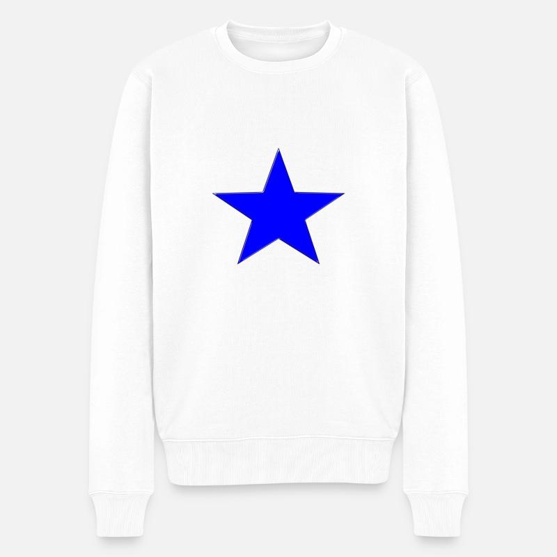 Étoile bleue - Pull Premium bio Homme - blanc