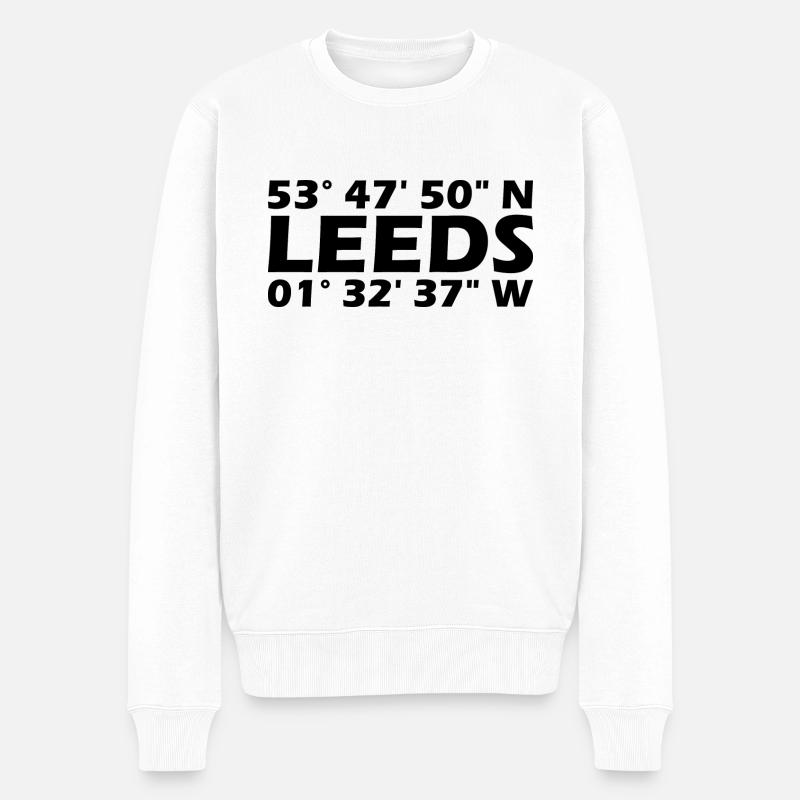 Coordonnées de Leeds - Pull Premium bio Homme - blanc