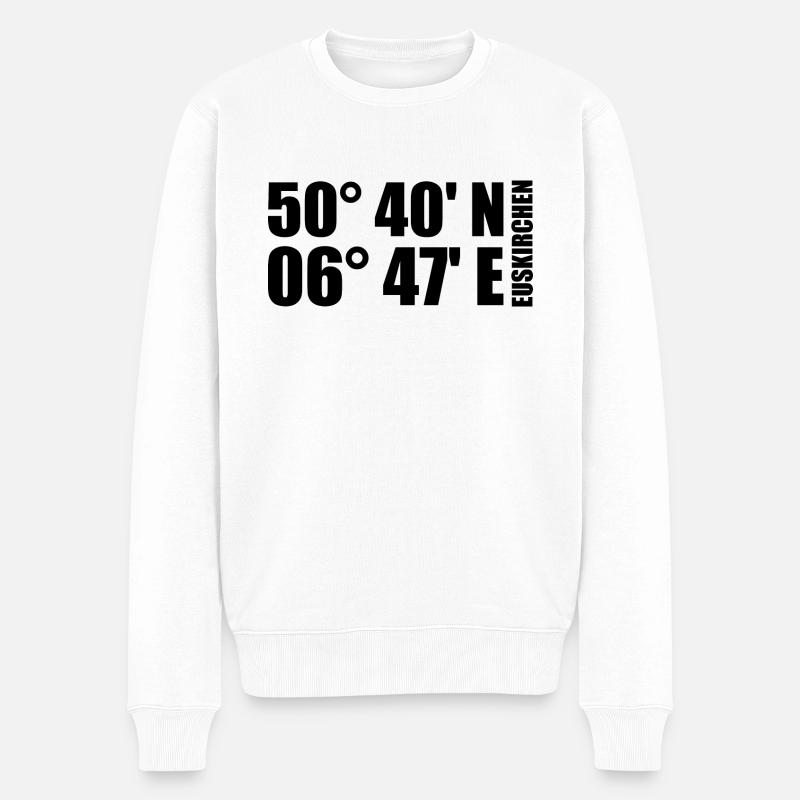 Coordonnées d’Euskirchen - Pull Premium bio Homme - blanc