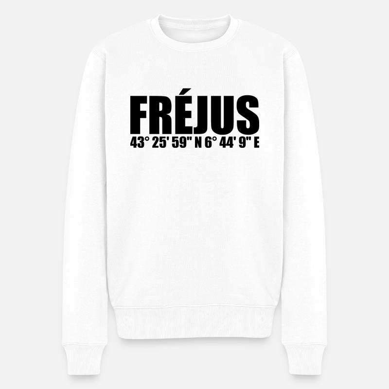 Coordonnées de Fréjus - Pull Premium bio Homme - blanc