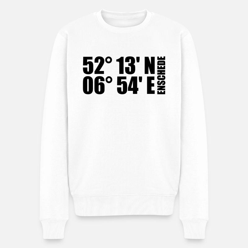 Coordonnées d’Enschede - Pull Premium bio Homme - blanc