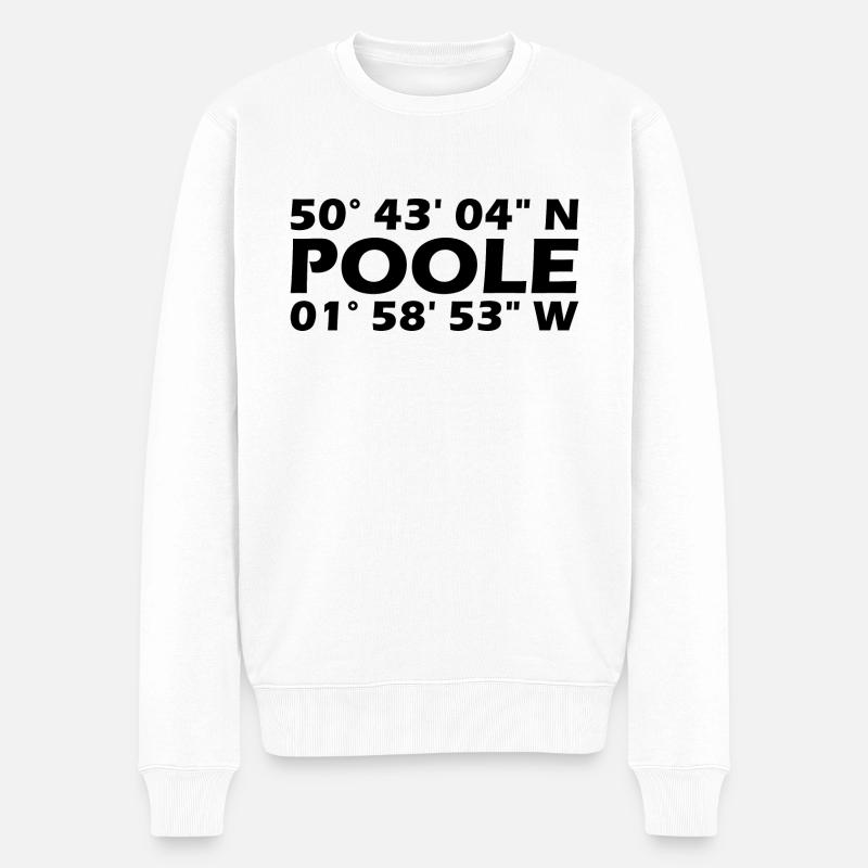 Coordonnées de la piscine - Pull Premium bio Homme - blanc