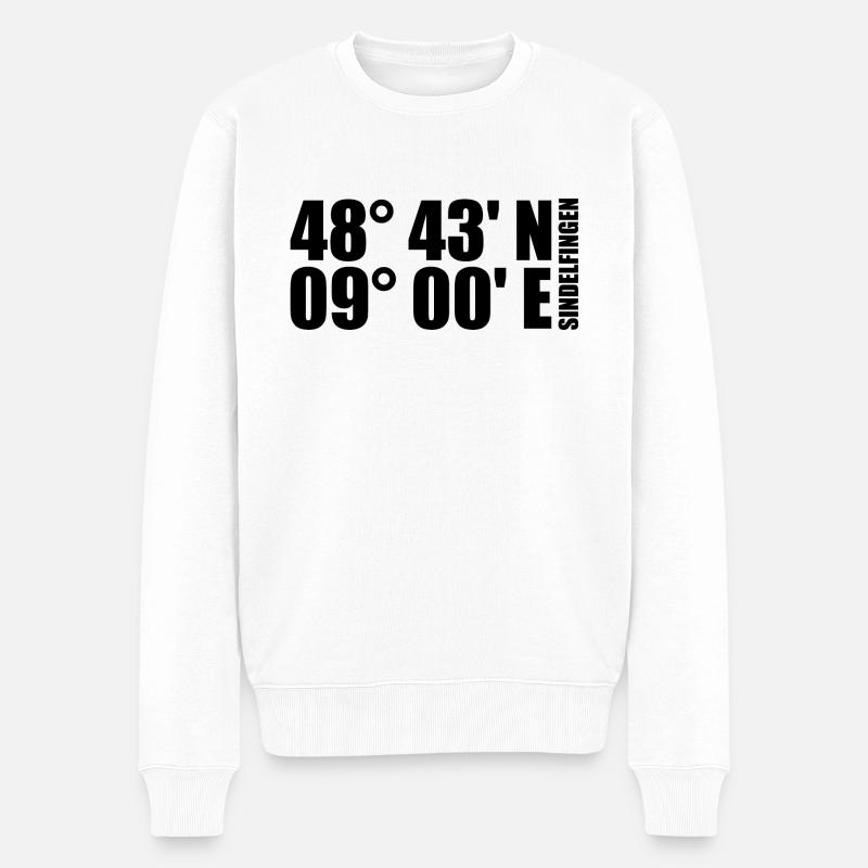 Coordonnées de Sindelfingen - Pull Premium bio Homme - blanc