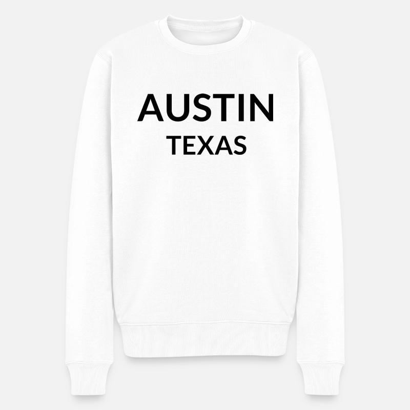 Austin Texas États-Unis - Pull Premium bio Homme - blanc