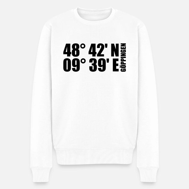 Coordonnées de Göppingen - Pull Premium bio Homme - blanc