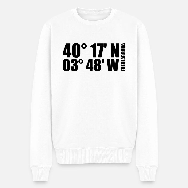 Coordonnées Fuenlabrada - Pull Premium bio Homme - blanc