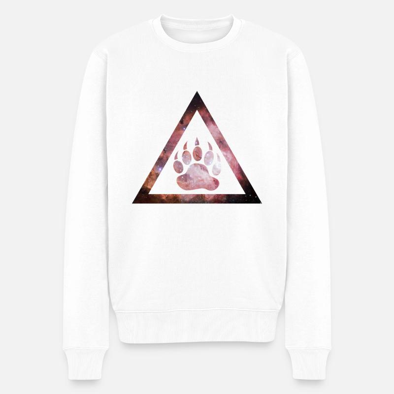 Galaxy Bear Triangle - Pull Premium bio Homme - blanc