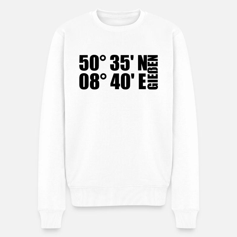 Coordonnées de coulée - Pull Premium bio Homme - blanc