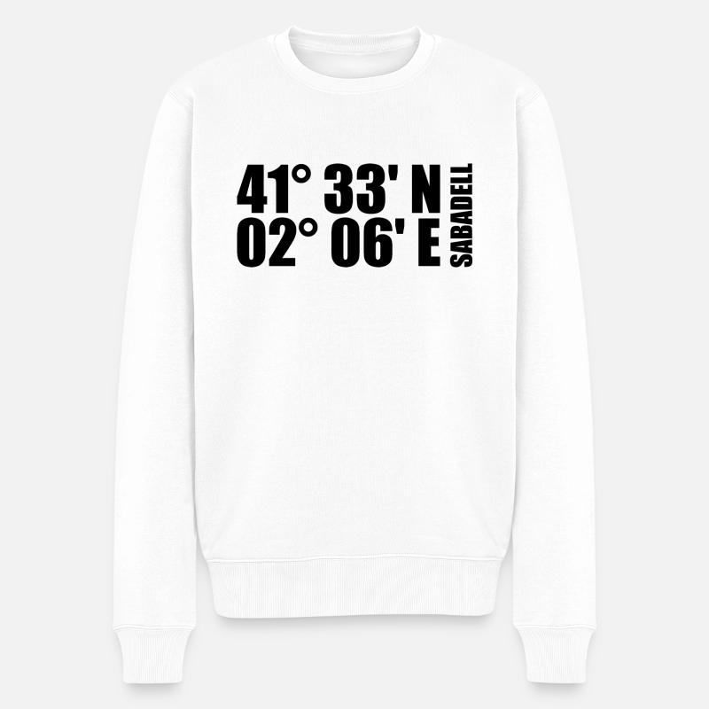 Coordonnées Sabadell - Pull Premium bio Homme - blanc