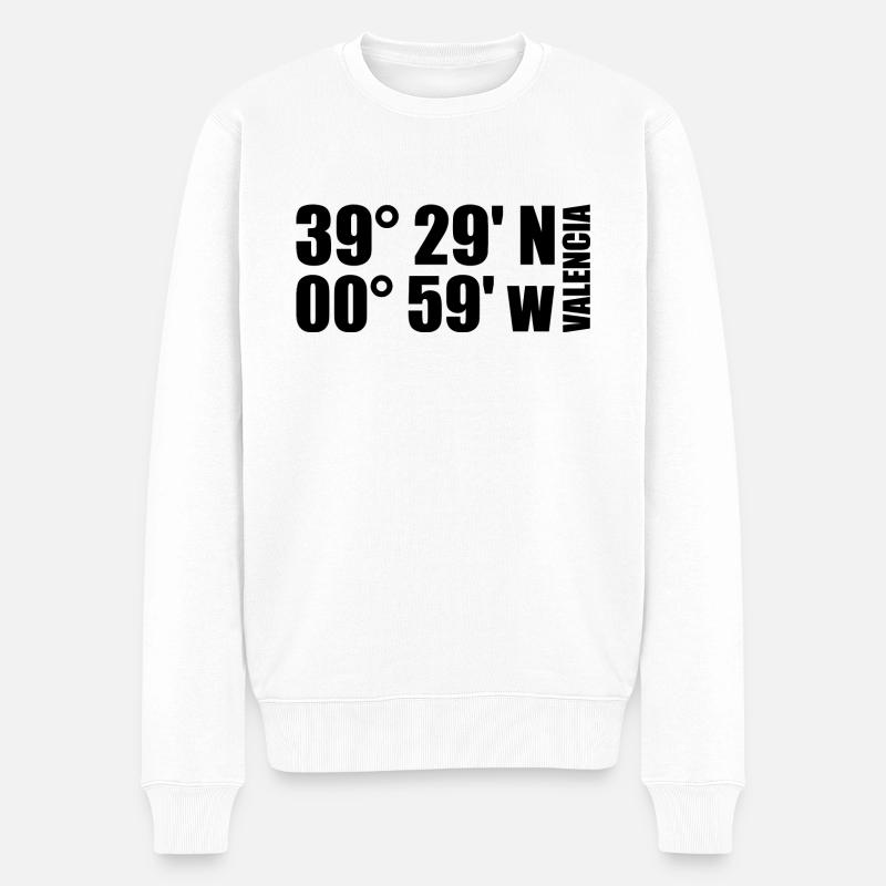 Coordonnées de Valence - Pull Premium bio Homme - blanc