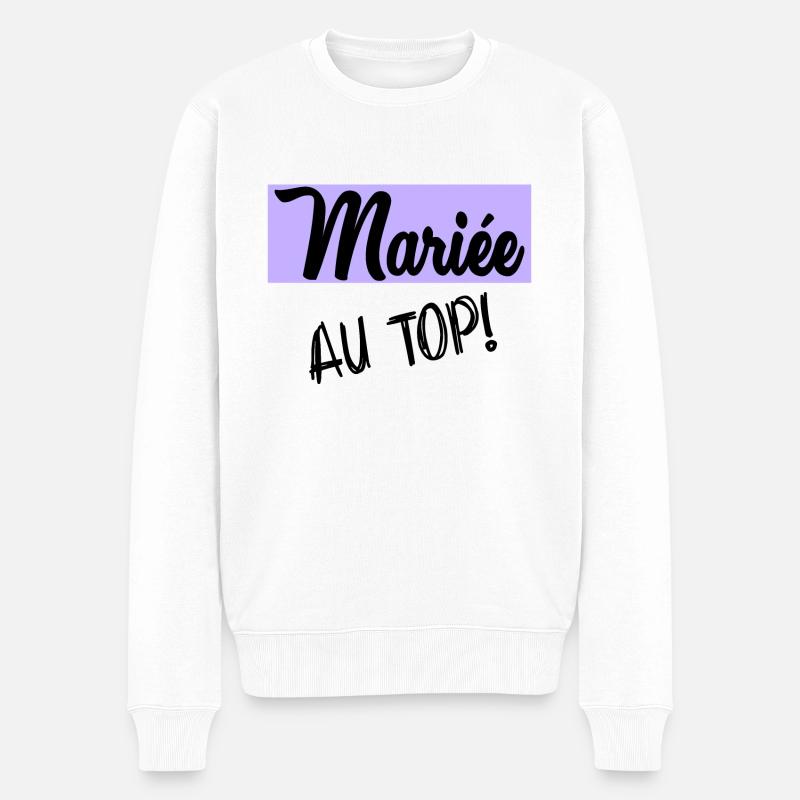 FUTURE MARIEE. EVJF. MARIEE - Pull Premium bio Homme - blanc