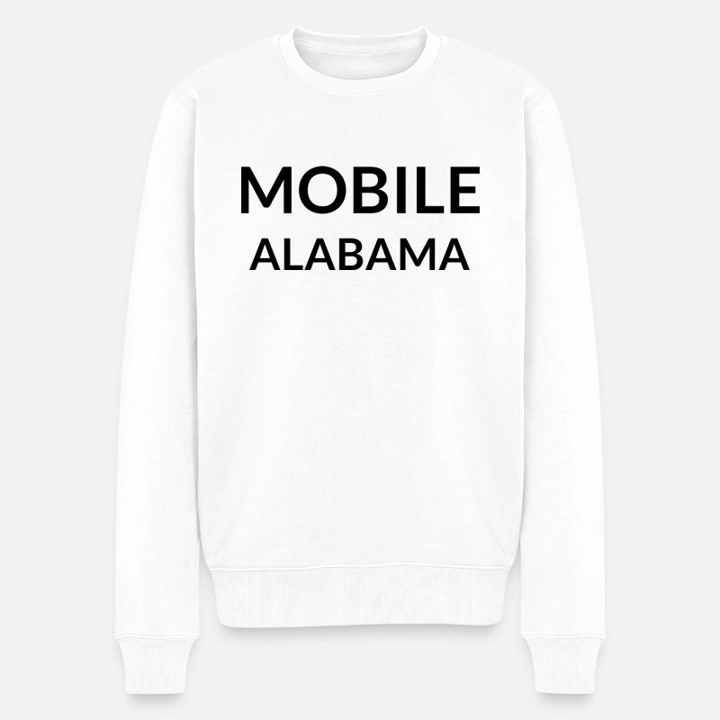 Mobile Alabama USA - Männer Premium Bio Pullover - Weiß