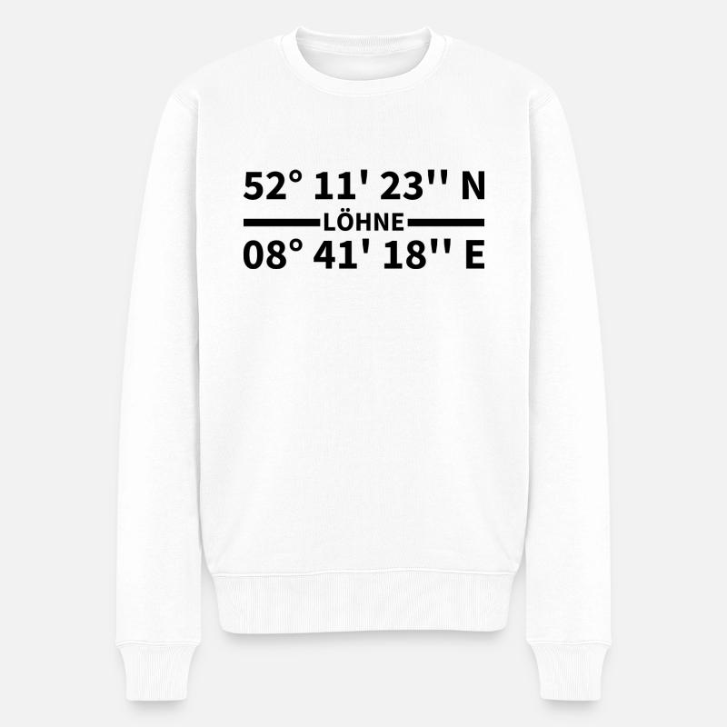 Coordonnées salariales - Pull Premium bio Homme - blanc
