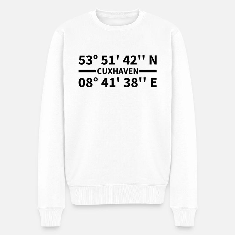 Coordonnées Cuxhaven - Pull Premium bio Homme - blanc