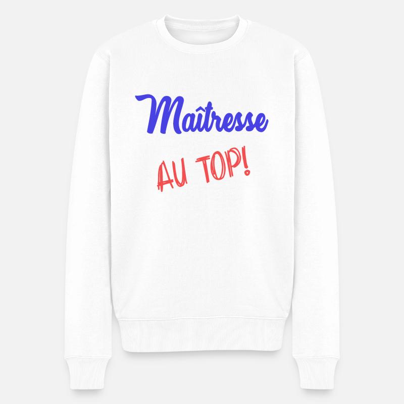 MAÎTRESSE - Pull Premium bio Homme - blanc