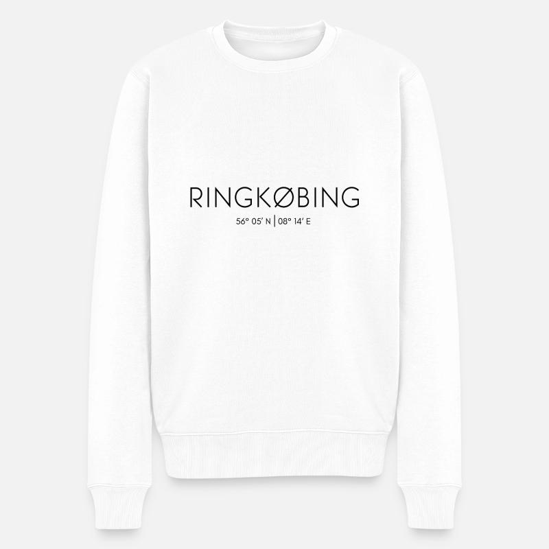Rinkgöbing, Dänemark, Westjütland - Männer Premium Bio Pullover - Weiß
