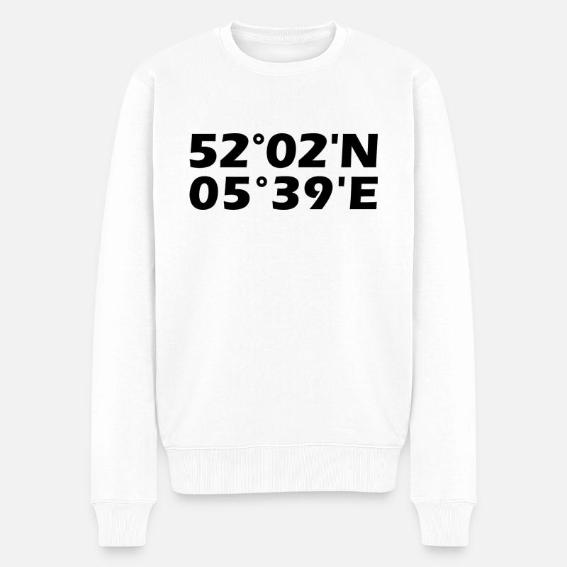 Ede Coordinates - Men's Premium Organic Jumper - white