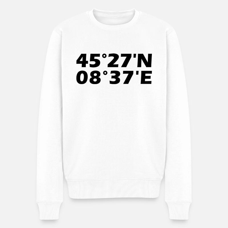 Coordonnées de Novara - Pull Premium bio Homme - blanc
