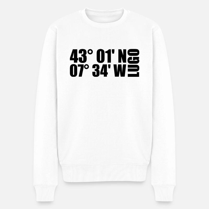 Coordonnées de Lugo - Pull Premium bio Homme - blanc