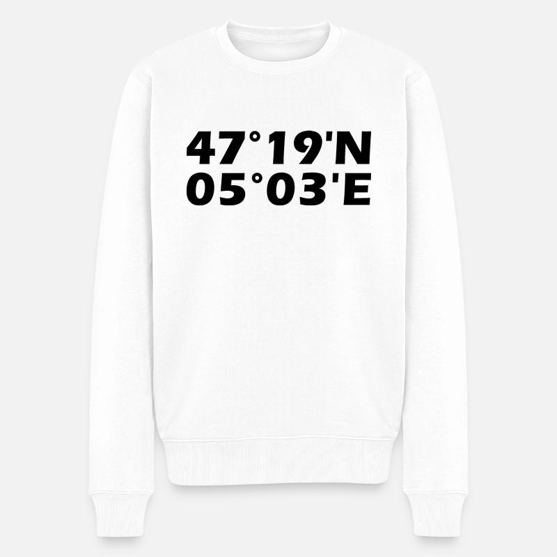 Coordonnées de Dijon - Pull Premium bio Homme - blanc