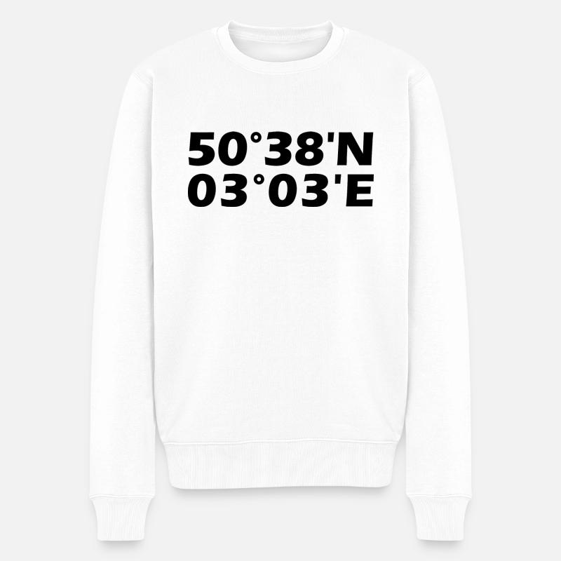 Coordonnées de Lille - Pull Premium bio Homme - blanc