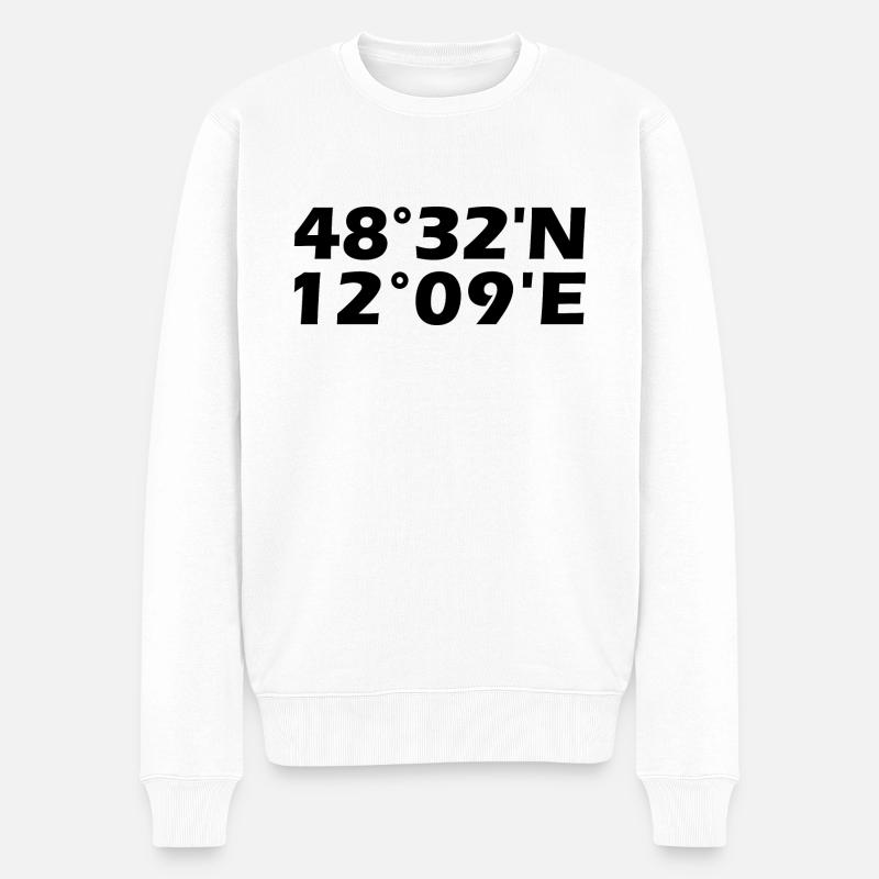 Coordonnées de Landshut - Pull Premium bio Homme - blanc