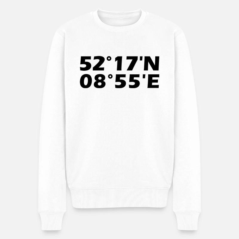 Coordonnées de Minden - Pull Premium bio Homme - blanc