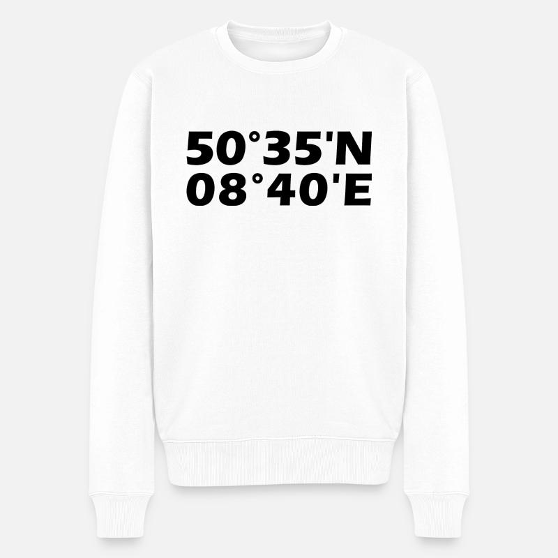Coordonnées de coulée - Pull Premium bio Homme - blanc