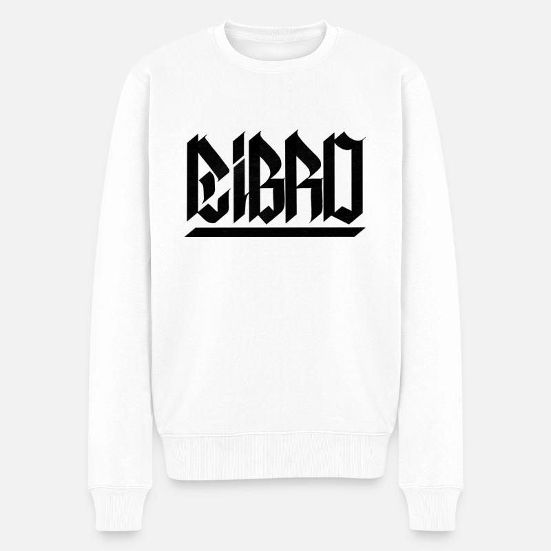 Fette Schrift - Männer Premium Bio Pullover - Weiß