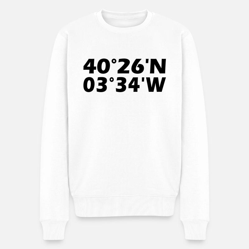 Coordonnées Coslada - Pull Premium bio Homme - blanc