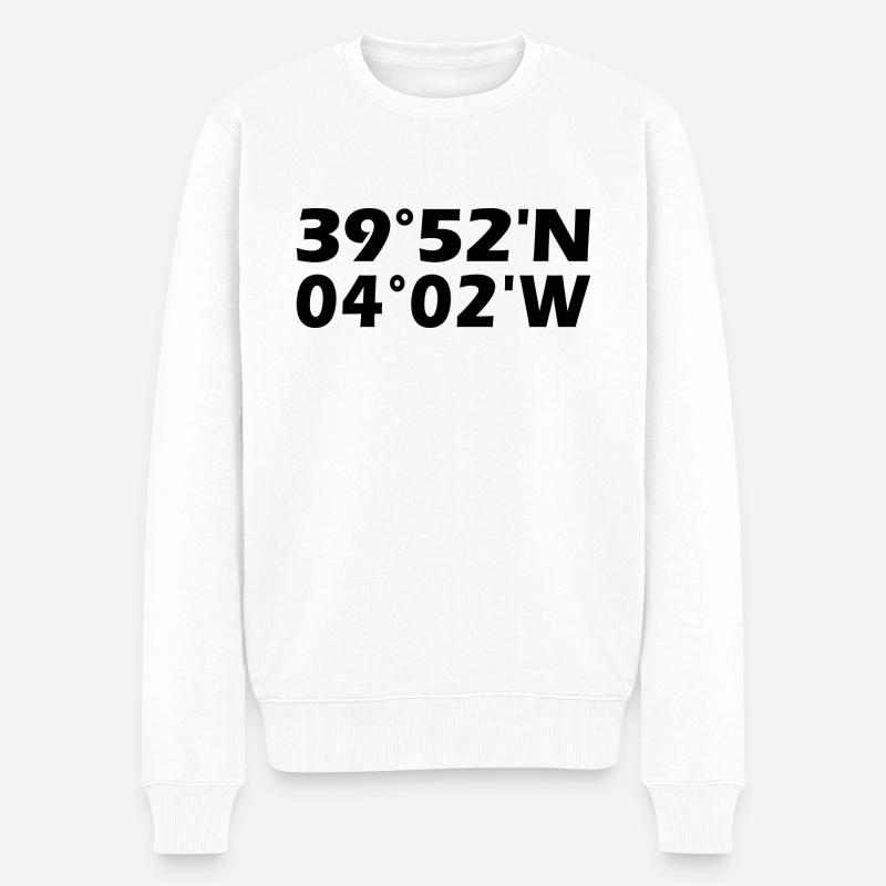 Coordonnées de Tolède - Pull Premium bio Homme - blanc