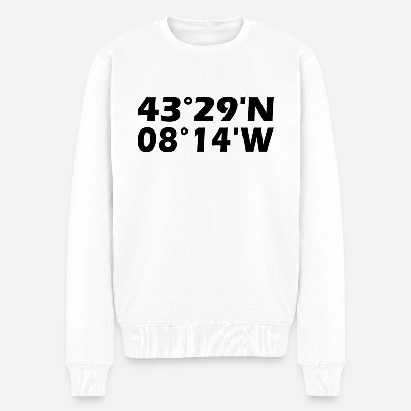 Coordonnées Ferrol - Pull Premium bio Homme - blanc