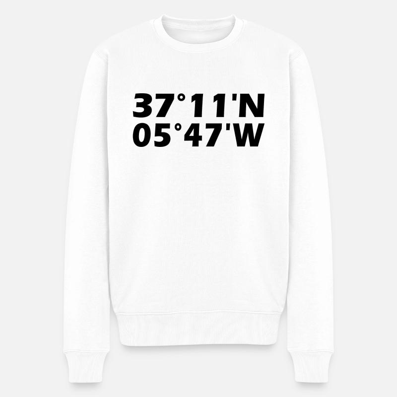 Coordonnées d’Utrera - Pull Premium bio Homme - blanc