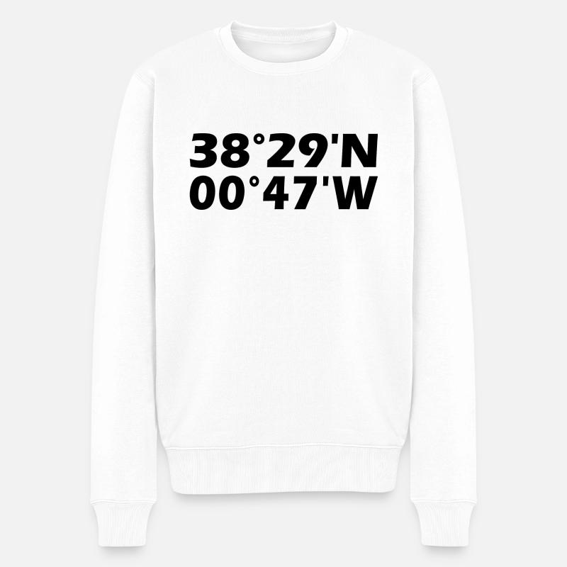 Coordonnées Elda - Pull Premium bio Homme - blanc