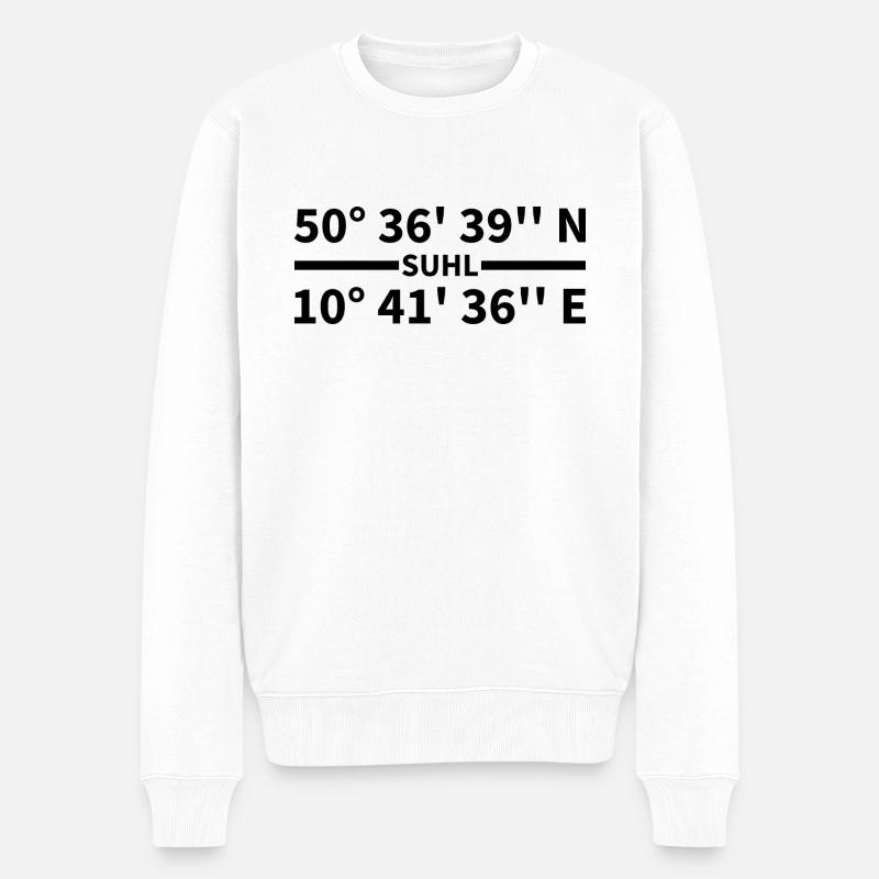 Coordonnées Suhl - Pull Premium bio Homme - blanc