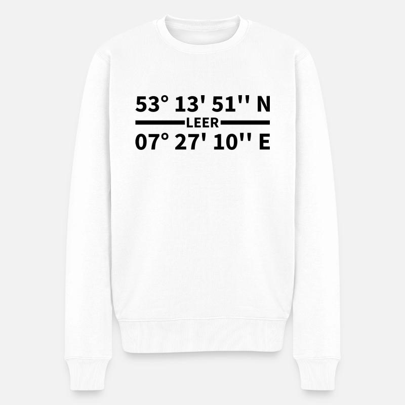 Empty coordinates - Men's Premium Organic Jumper - white