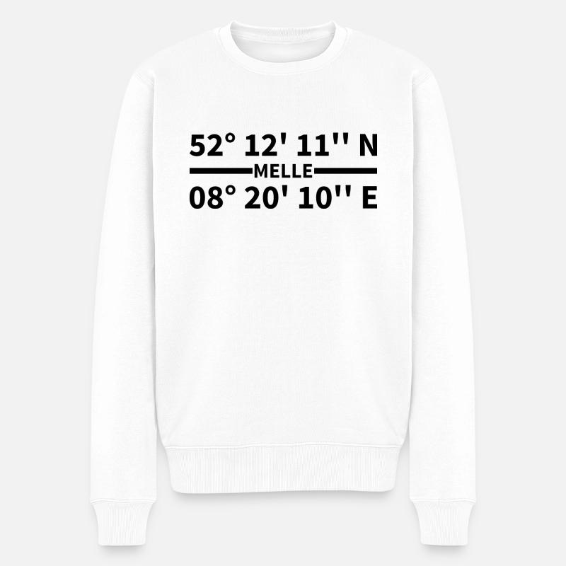 Coordonnées Melle - Pull Premium bio Homme - blanc
