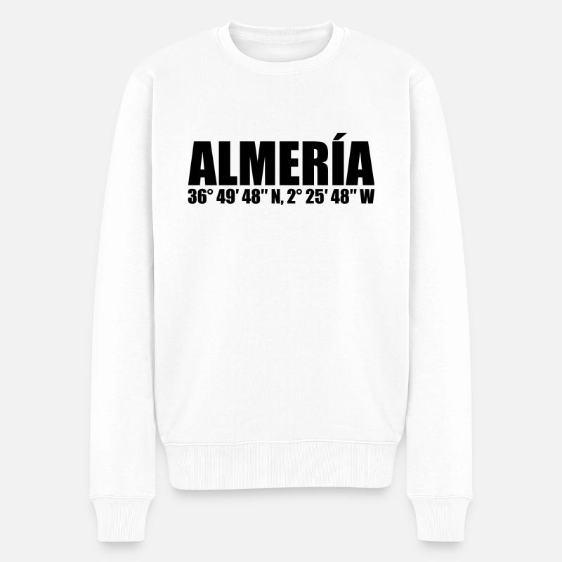 Coordonnées d’Almería - Pull Premium bio Homme - blanc