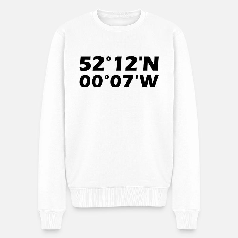 Coordonnées de Cambridge - Pull Premium bio Homme - blanc