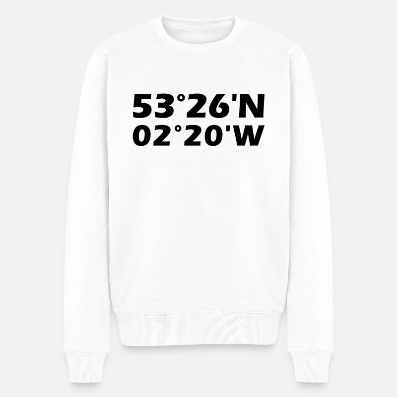 Coordonnées de vente - Pull Premium bio Homme - blanc