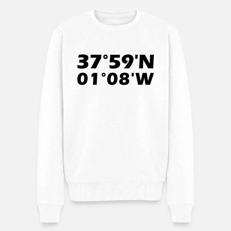 Coordonnées de Murcie - Pull Premium bio Homme - blanc