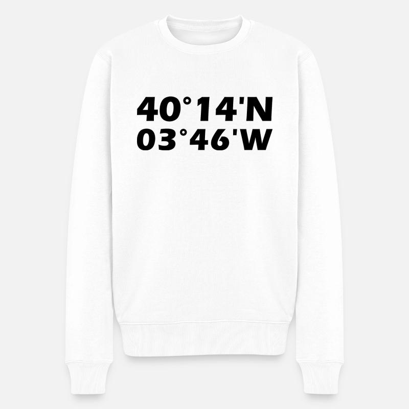 Coordonnées parla - Pull Premium bio Homme - blanc