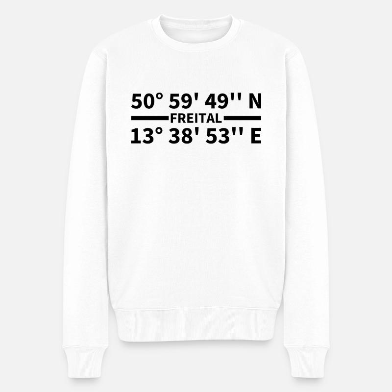 Coordonnées Freital - Pull Premium bio Homme - blanc