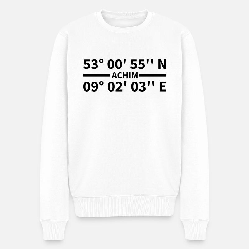 Coordonnées Achim - Pull Premium bio Homme - blanc