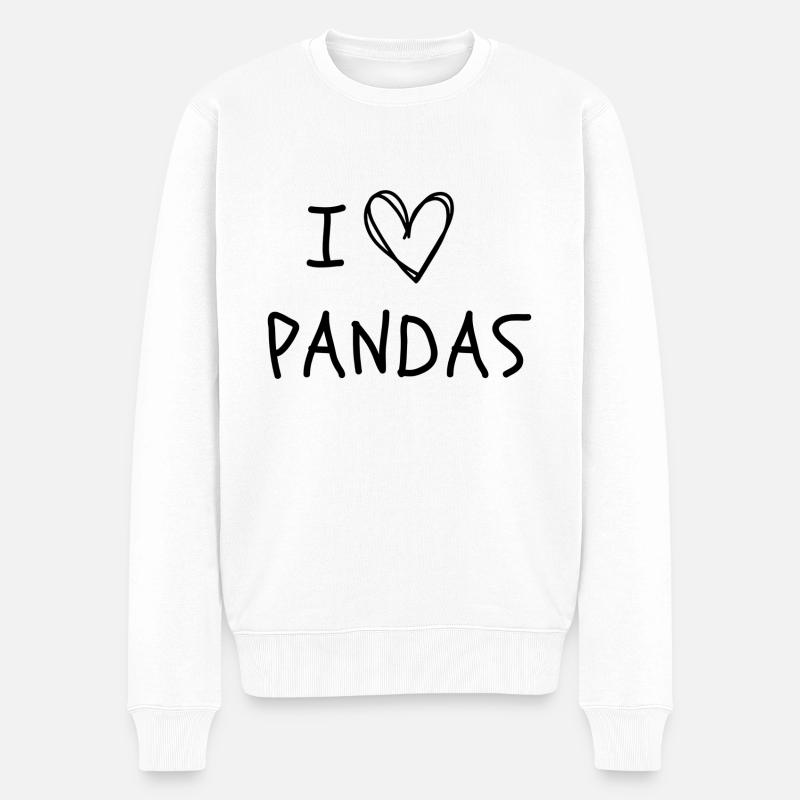 J’adore les pandas - Pull Premium bio Homme - blanc