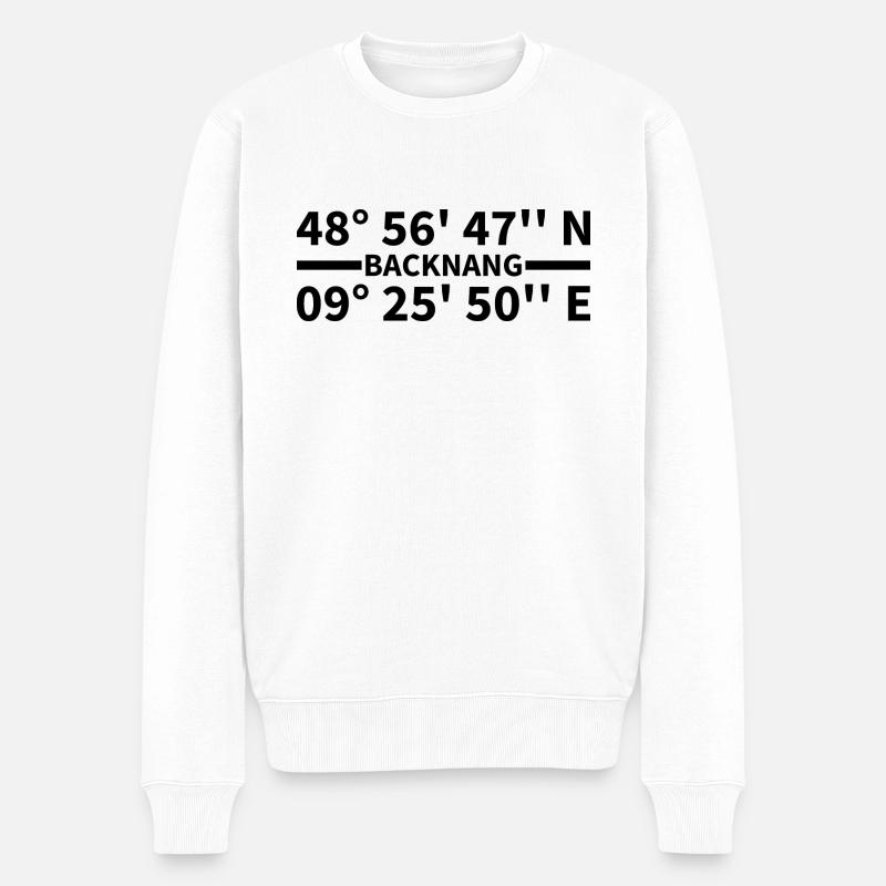 Coordonnées de Backnang - Pull Premium bio Homme - blanc